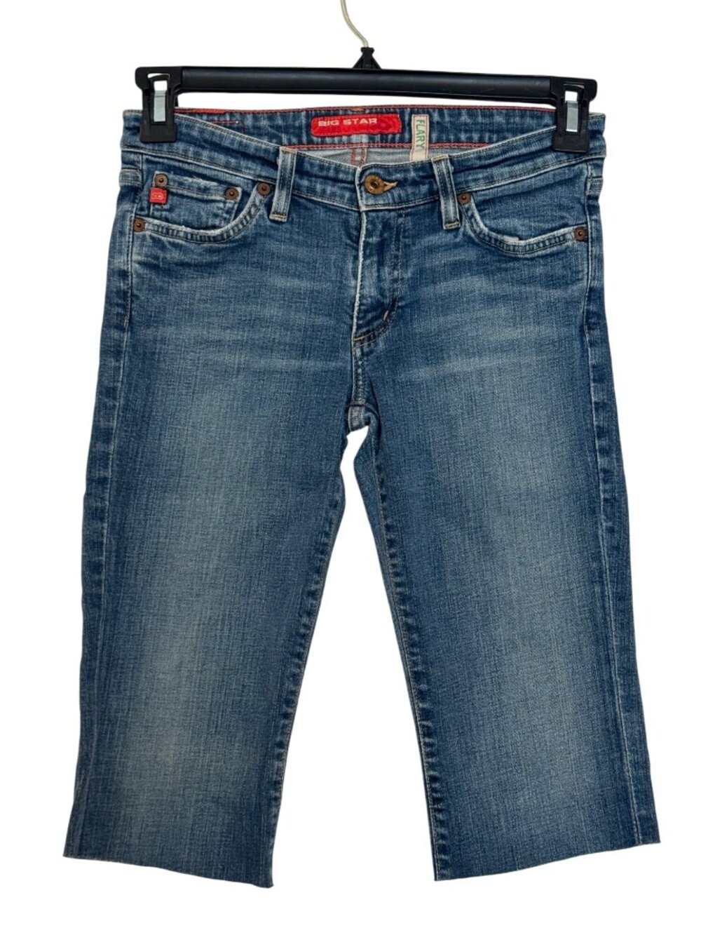 Big Star Flary 27R Womens Denim Capri Jeans Medium Wash Made In USA